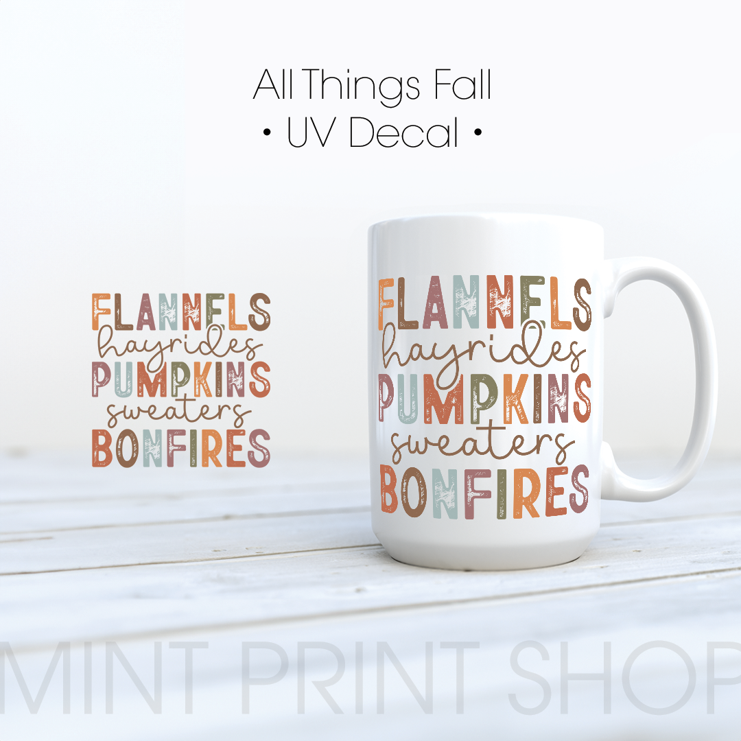 All Things Fall | UV DTF Decal