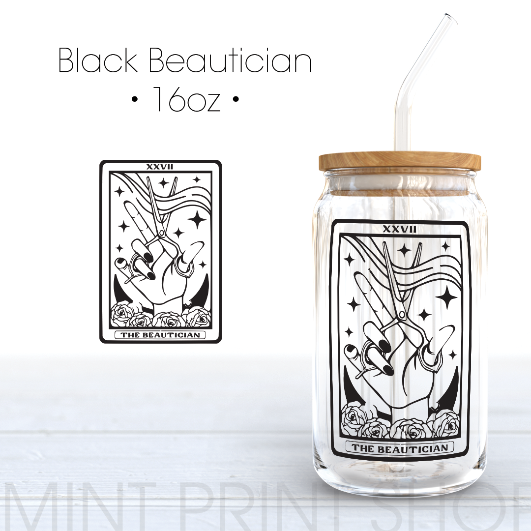 Beautician in Black | UV DTF Decal