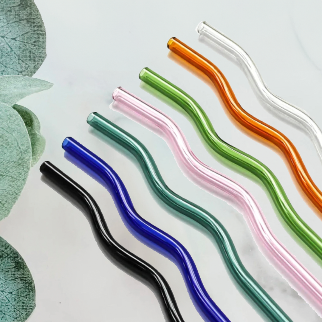 Wavy Glass Straw