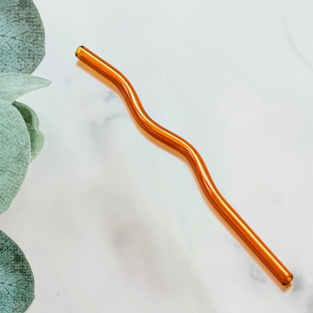 Wavy Glass Straw