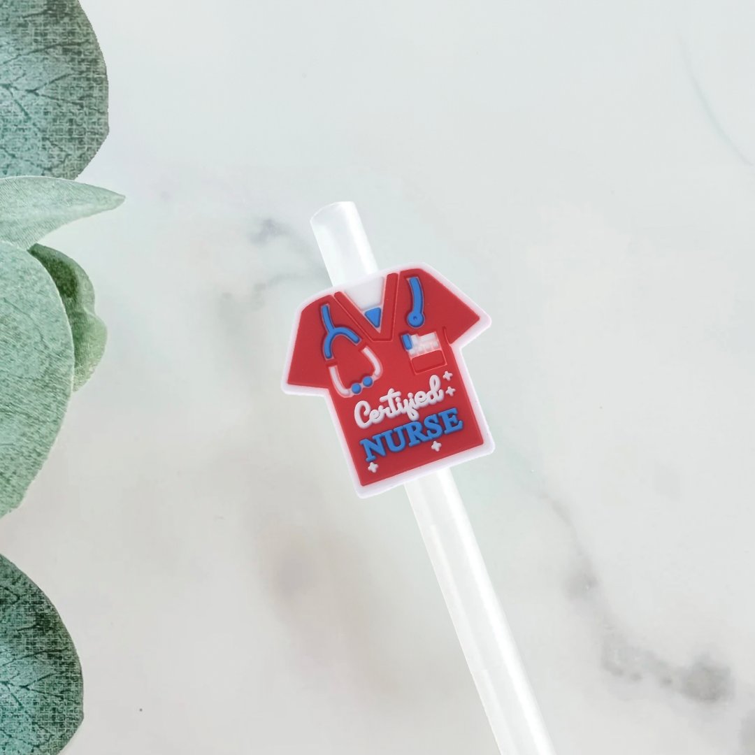 Certified Nurse Scrub Straw Topper