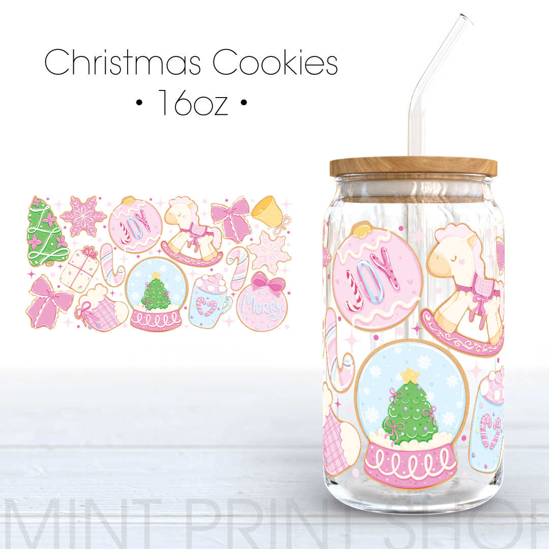 Christmas Cookies UV DTF Cup Wrap