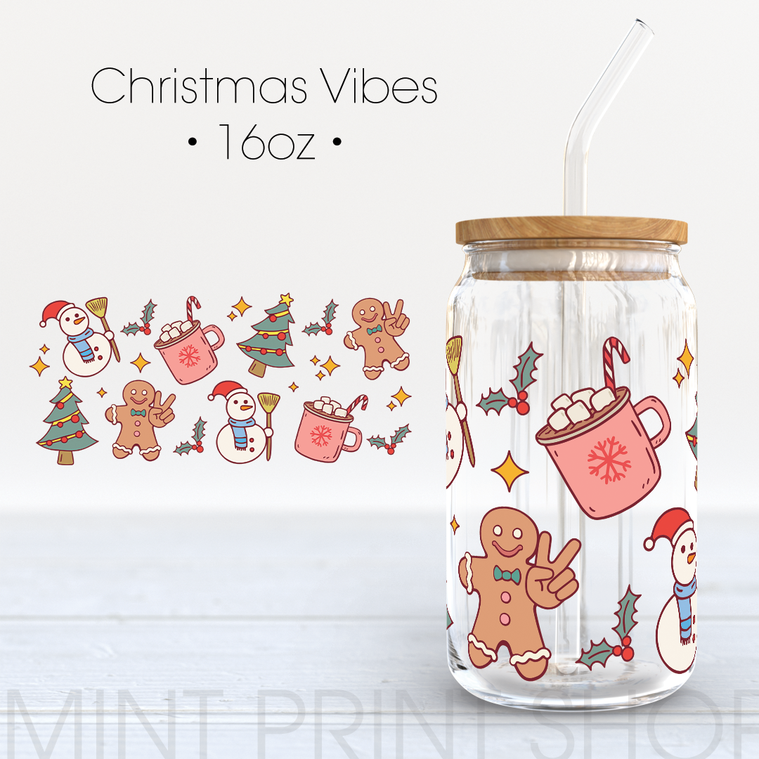 Christmas Vibes | UV DTF Cup Wrap