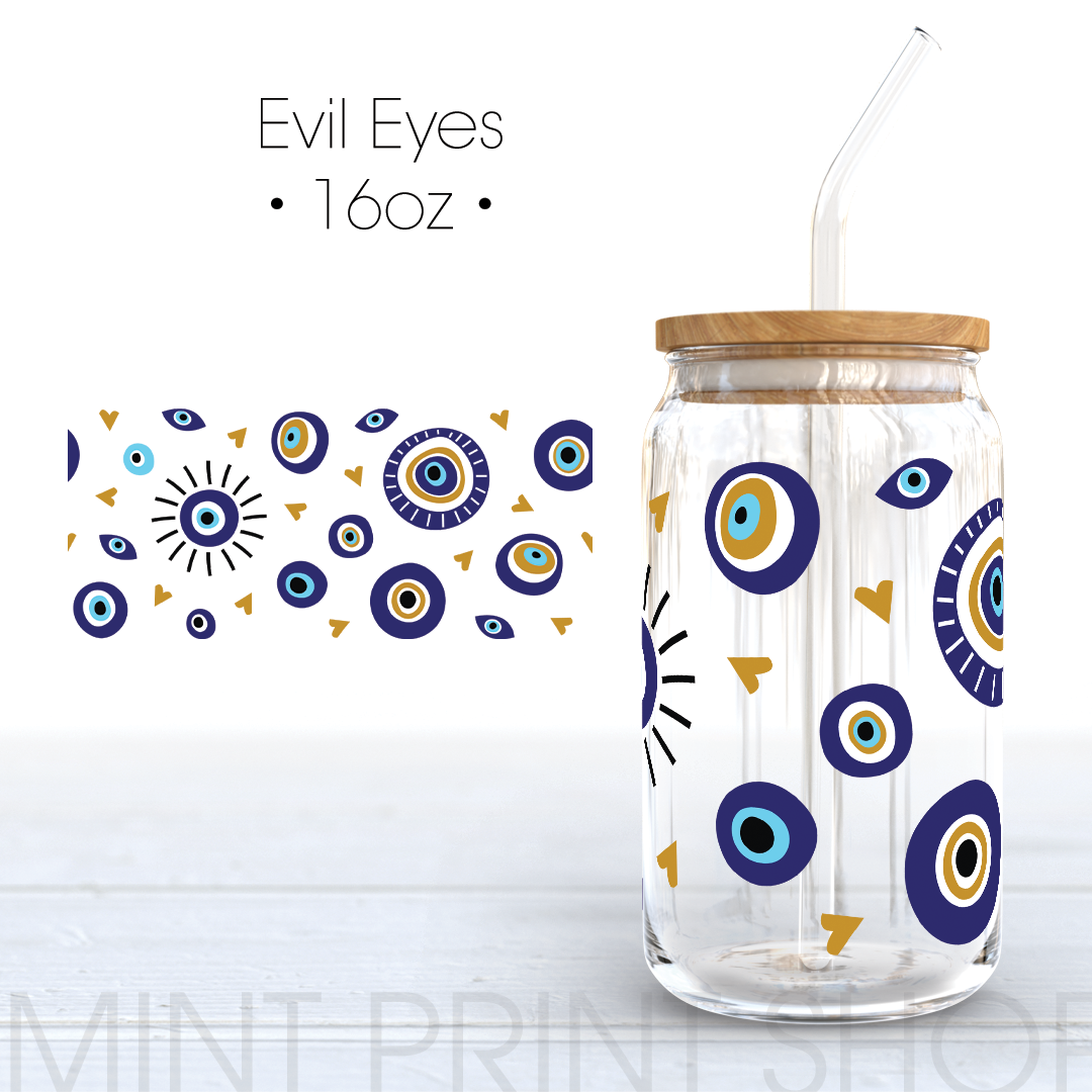 Evil Eyes | UV DTF Cup Wrap