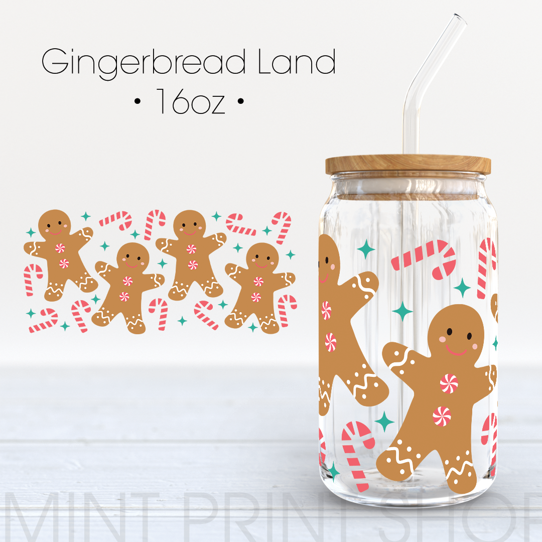 Gingerbread Land | UV DTF Cup Wrap