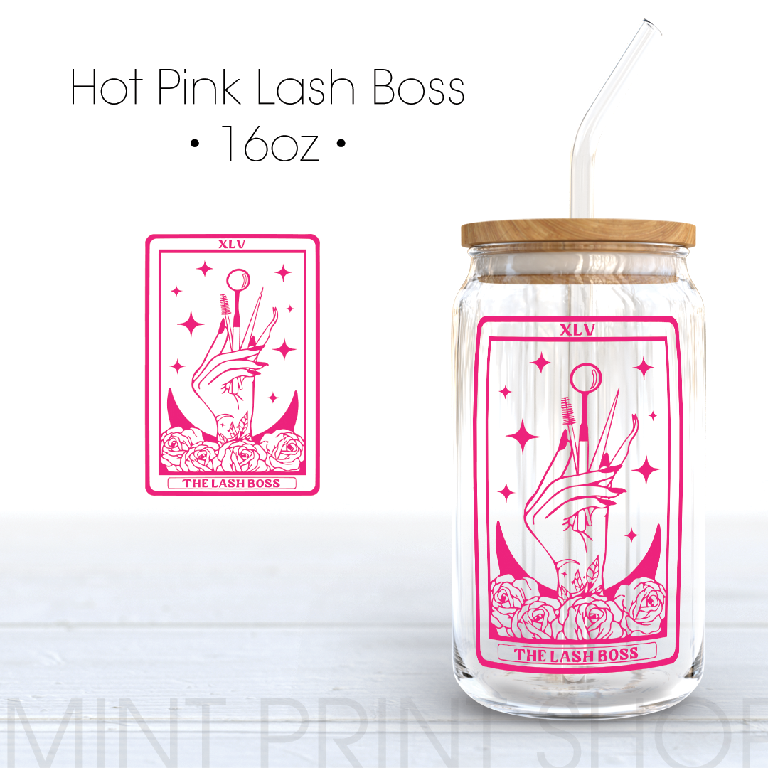 Lash Boss in Hot Pink | UV DTF Decal
