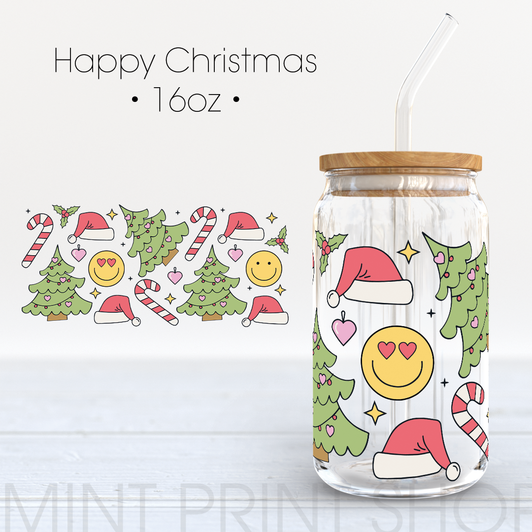 Happy Christmas | UV DTF Cup Wrap