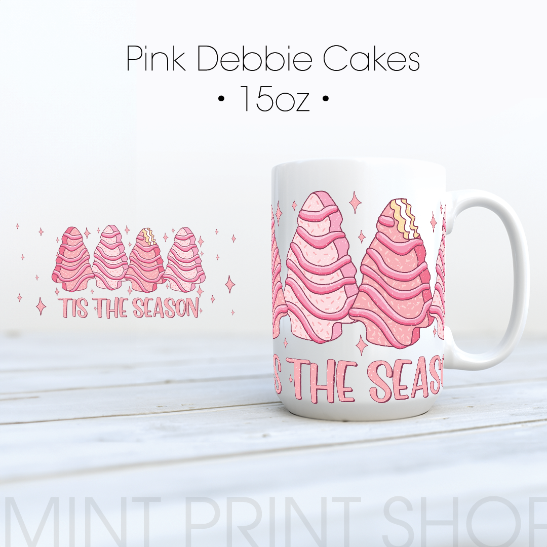Pink Debbie Cakes | UV DTF Cup Wrap - Mint Print Shop