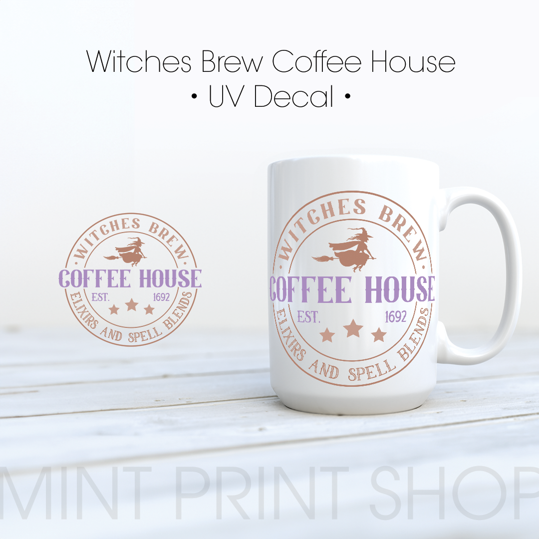 Witches Brew Coffee House | UV DTF Decal