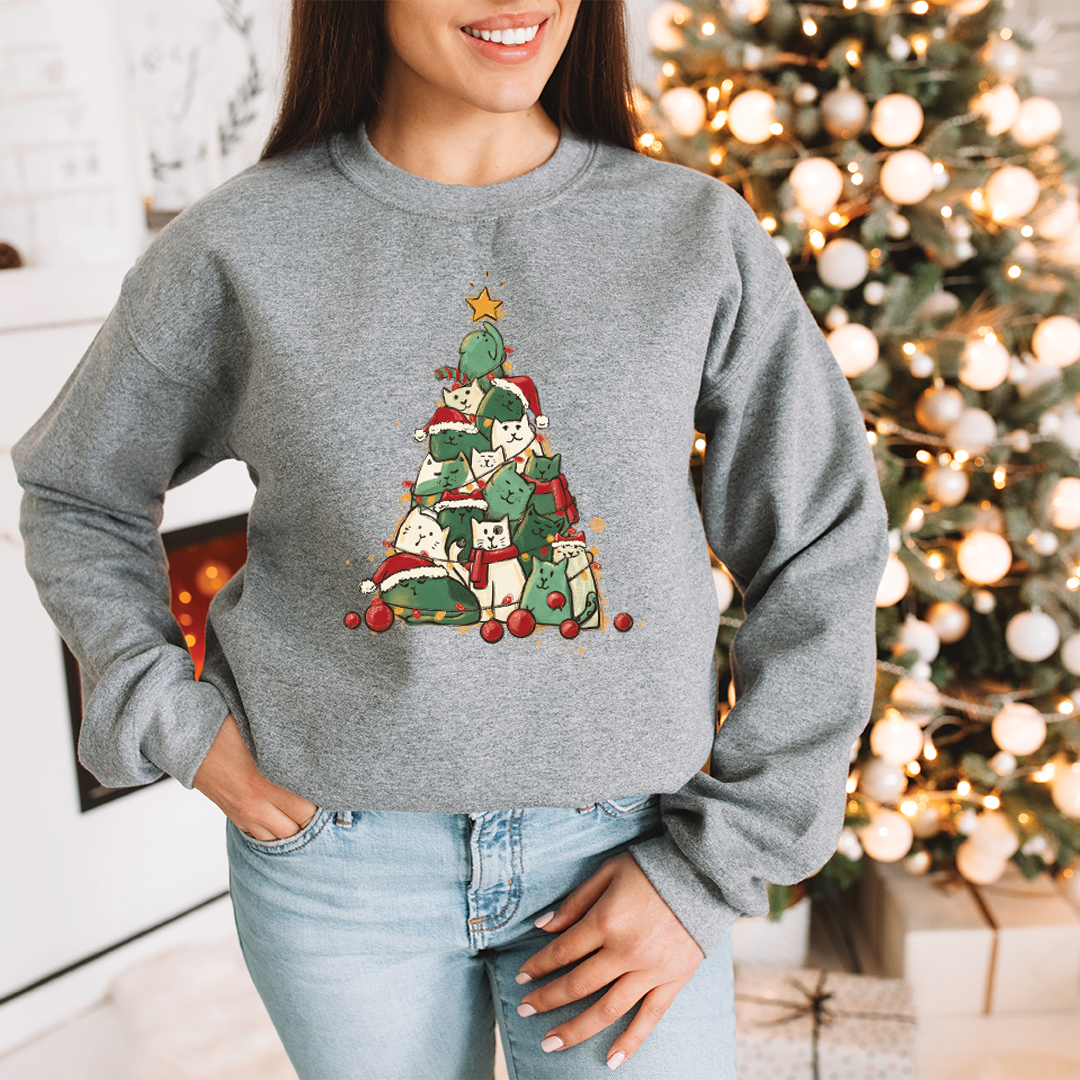 Cat Christmas Tree | DTF Transfer - Mint Print Shop