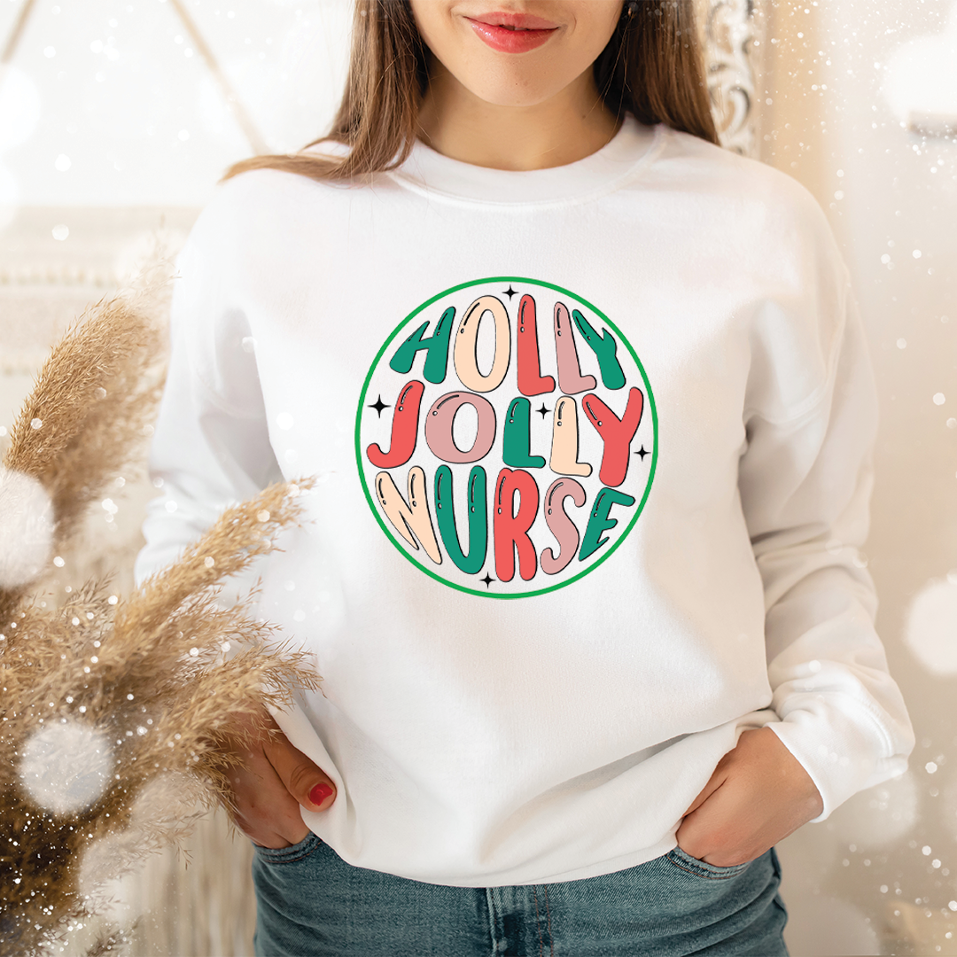 Holly Jolly Nurse | DTF Transfer - Mint Print Shop
