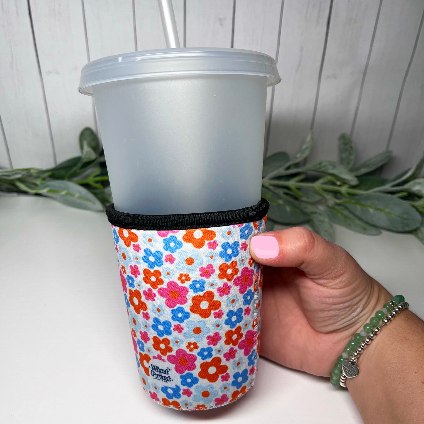 Floral Daisy Drink Sleeve | Small