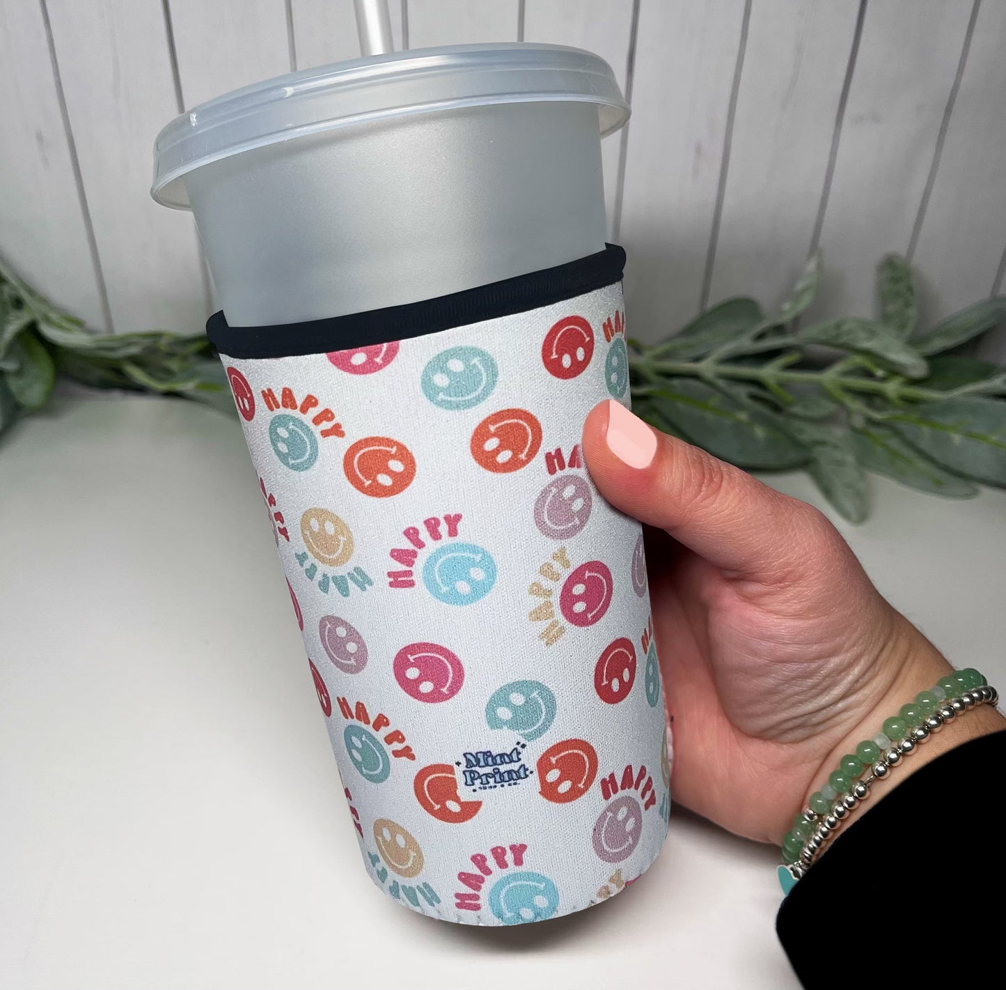 Happy Smilies Drink Sleeve | Medium