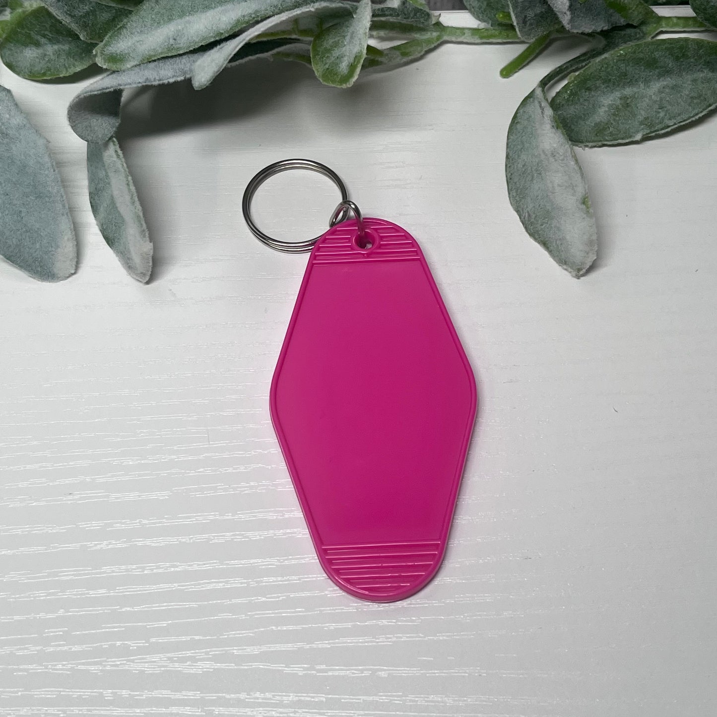 Hot Pink Motel Keychain Blank - Mint Print Shop