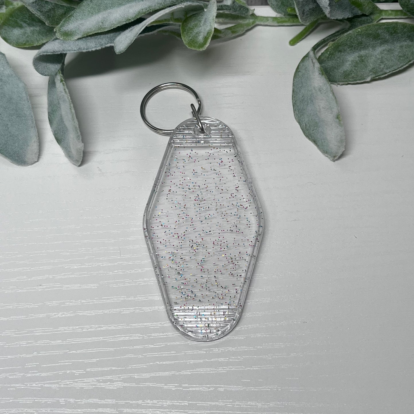 Clear Glitter | Motel Keychain Blank - Mint Print Shop