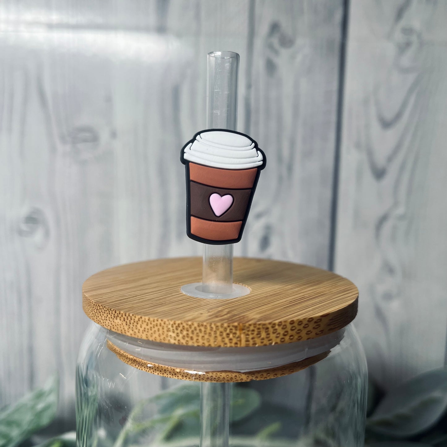 Coffee Heart Straw Topper - Mint Print Shop