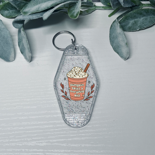 Pumpkin Spice Motel Keychain - Mint Print Shop