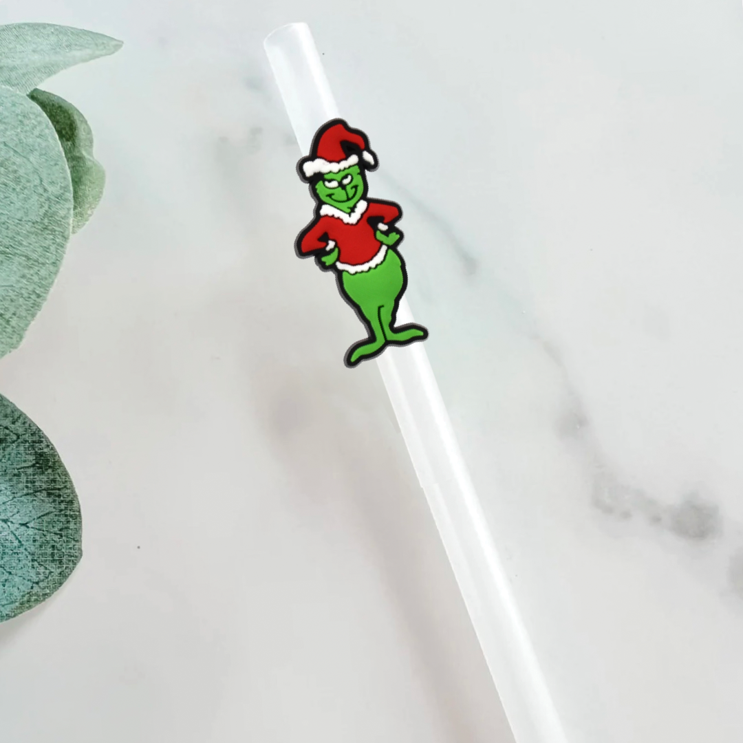 Grinch Body Straw Topper - Mint Print Shop