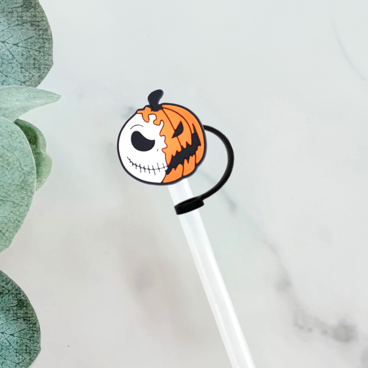 Nightmare Pumpkin Straw Cover