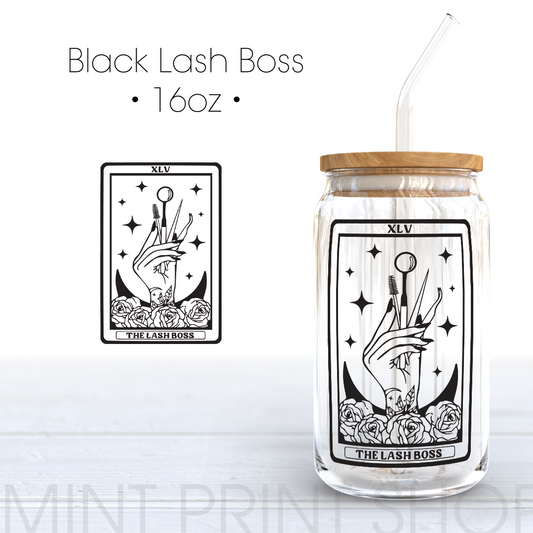 Lash Boss in Black | UV DTF Decal