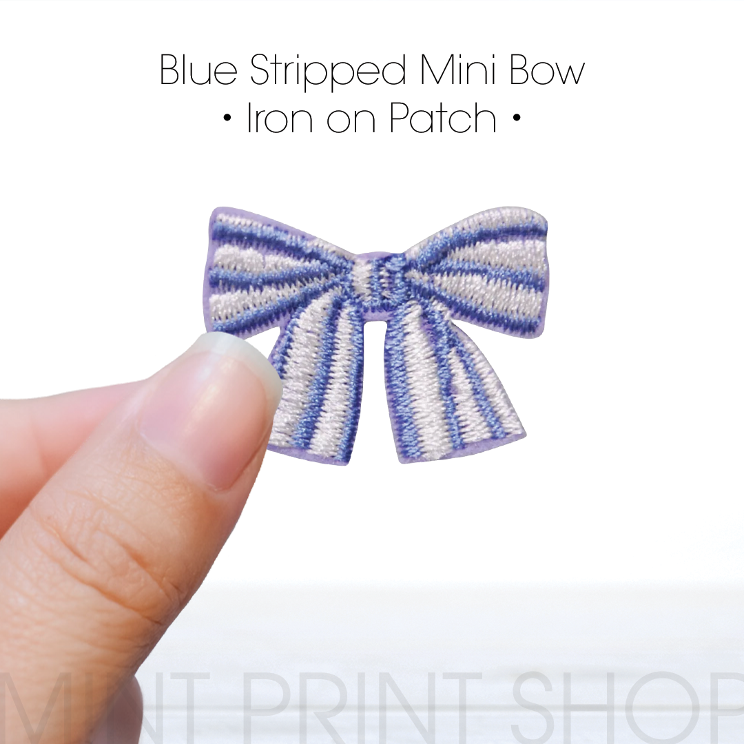 Blue Mini Bow | Embroidery Patch