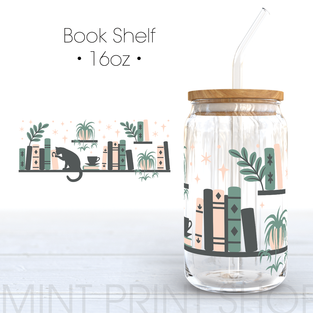 Book Shelf | UV DTF Cup Wrap