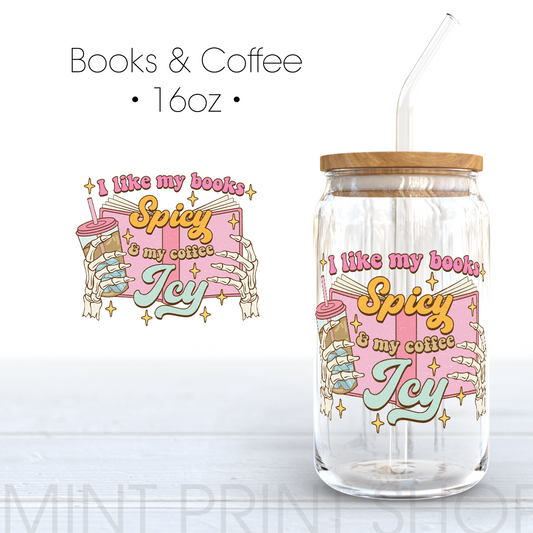 Books and Coffee | UV DTF Decal