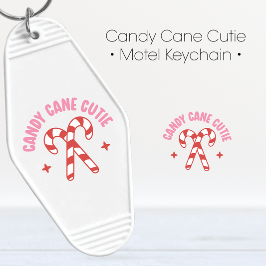 Candy Cane Cutie | UV Keychain Decal