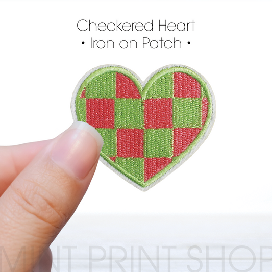 Checkered Heart | Embroidery Patch