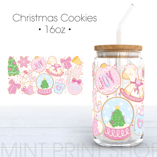 Christmas Cookies UV DTF Cup Wrap
