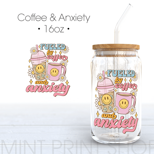 Coffee & Anxiety | UV DTF Decal