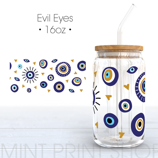 Evil Eyes | UV DTF Cup Wrap