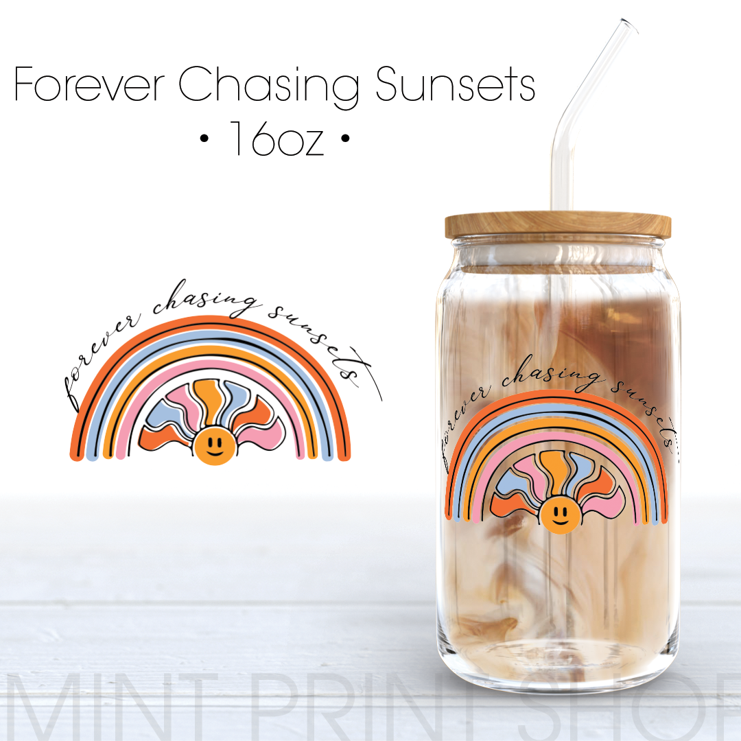 Forever Chasing Sunsets Decal