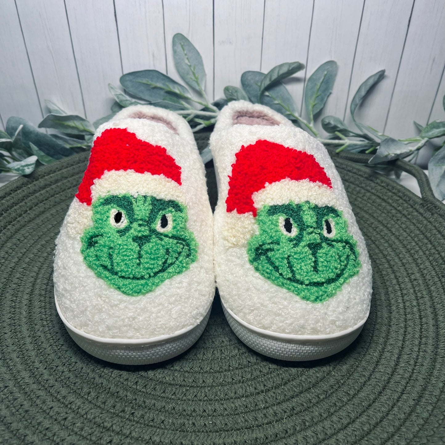 Grinch Christmas Slippers - Mint Print Shop