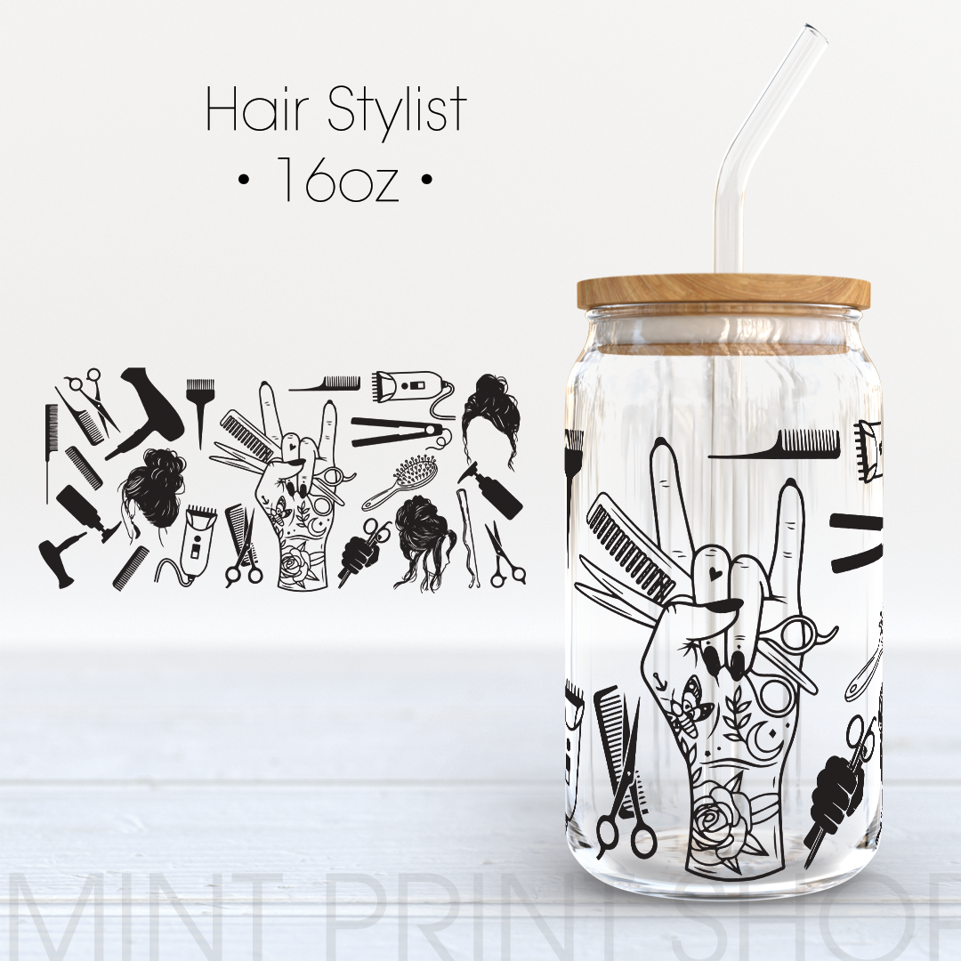 Hair Stylist |  UV DTF Cup Wrap