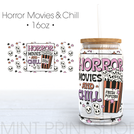 Horror Movies & Chill | UV DTF Cup Wrap