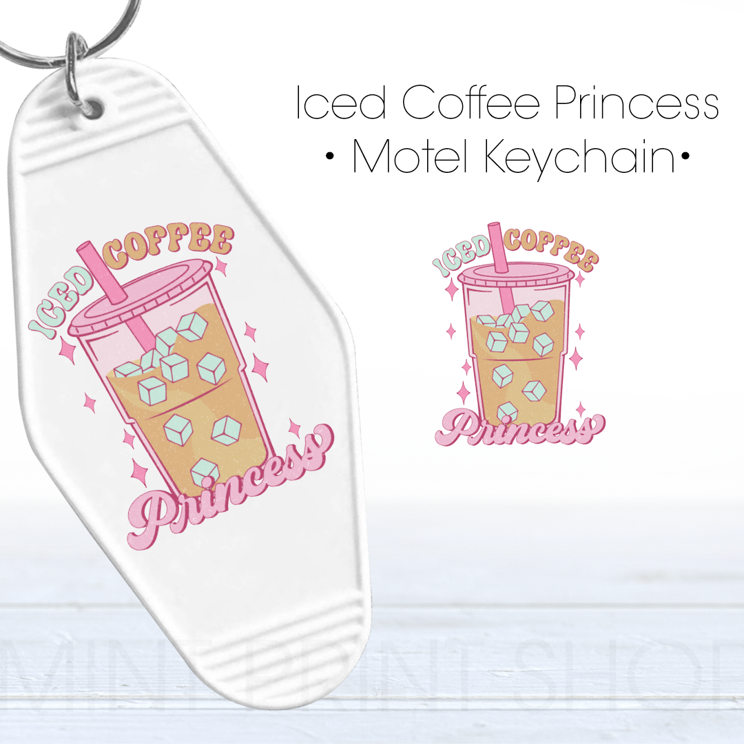 Iced Coffee Princess | UV Keychain Decal