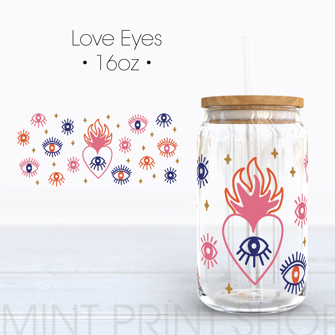 Love Eyes | UV DTF Cup Wrap