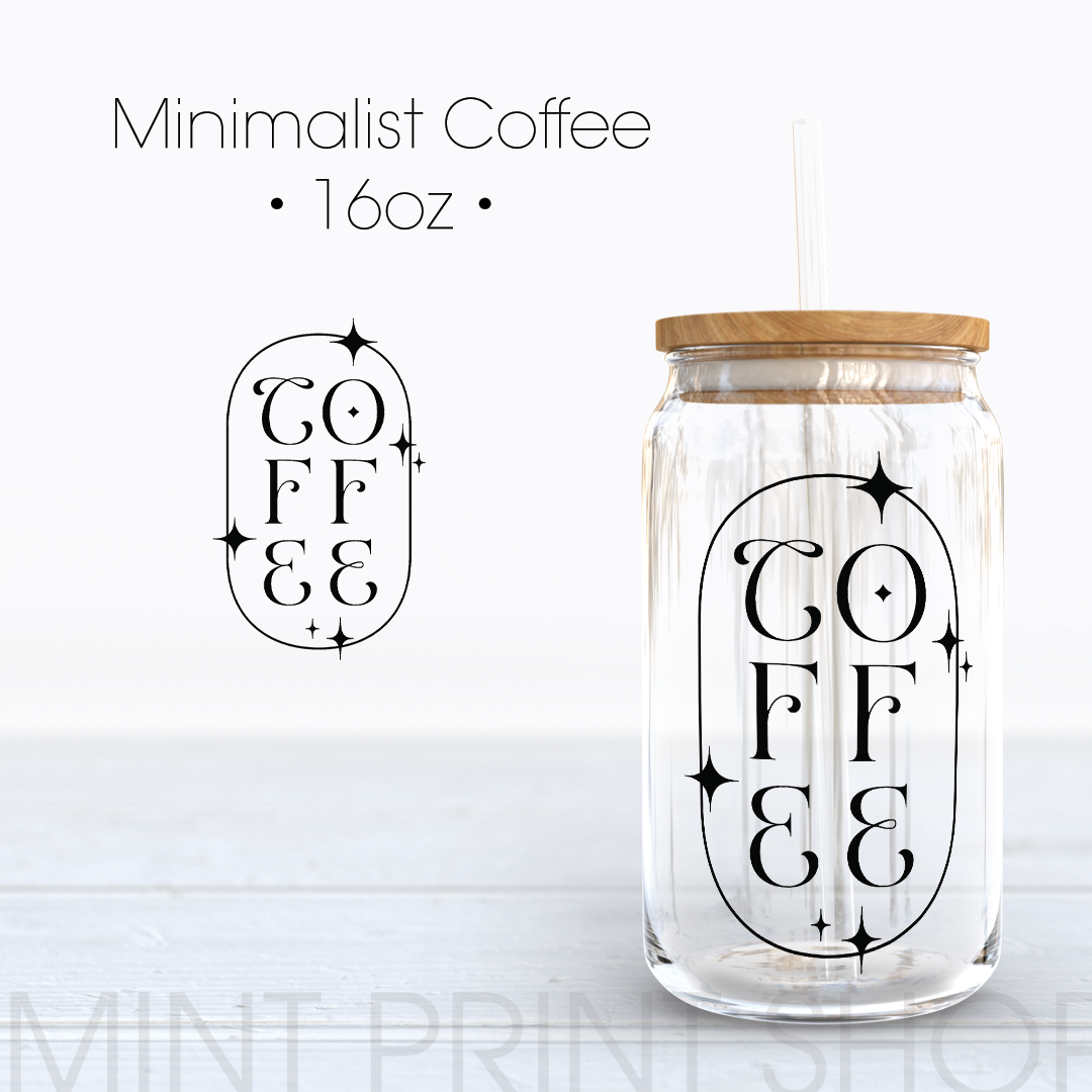 Minimalist Coffee | UV DTF Sticker