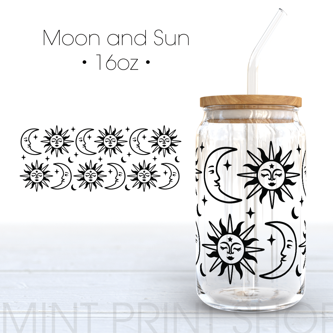 Moon and Sun | UV DTF Cup Wrap