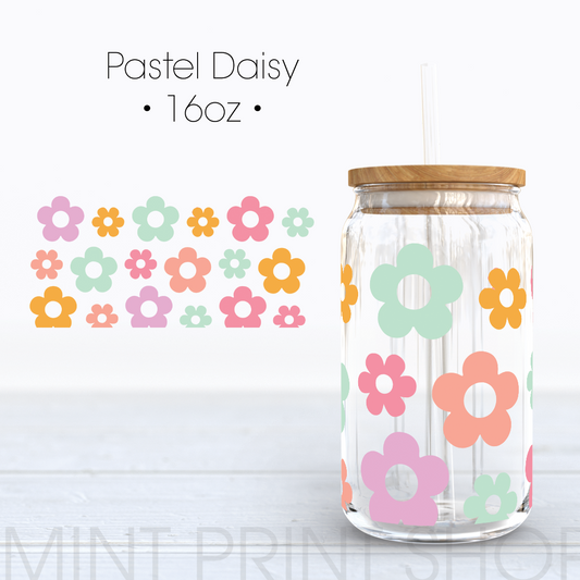 Pastel Daisy | UV DTF Cup Wrap