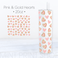 Pink & Gold Hearts | UV DTF Cup Wrap