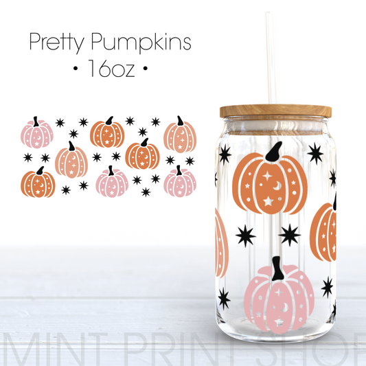 Pretty Pumpkins | UV DTF Cup Wrap