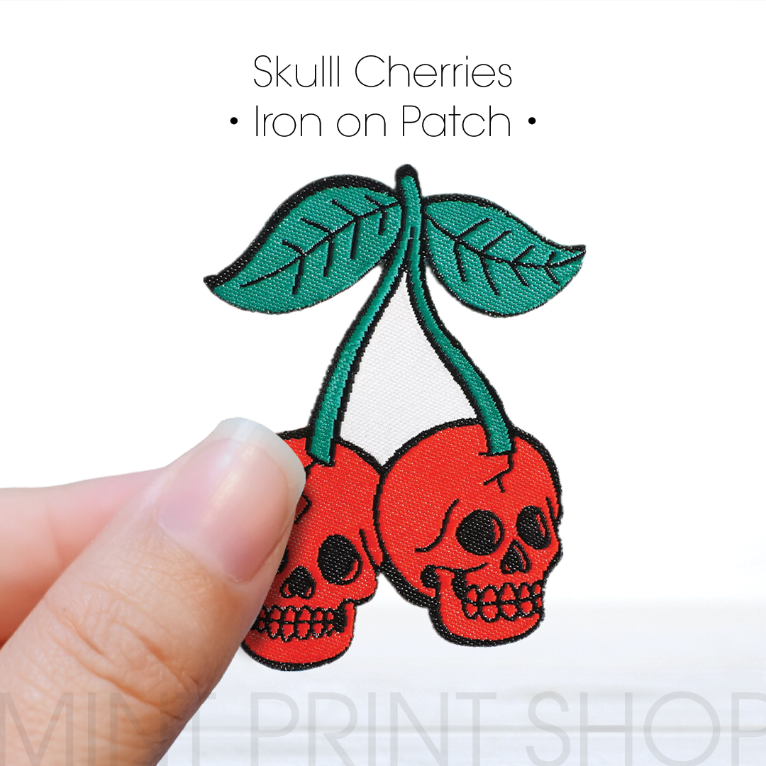 Skull Cherries | Embroidery Patch