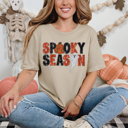 Spooky Season Faux Glitter Emrboidery | Transfer