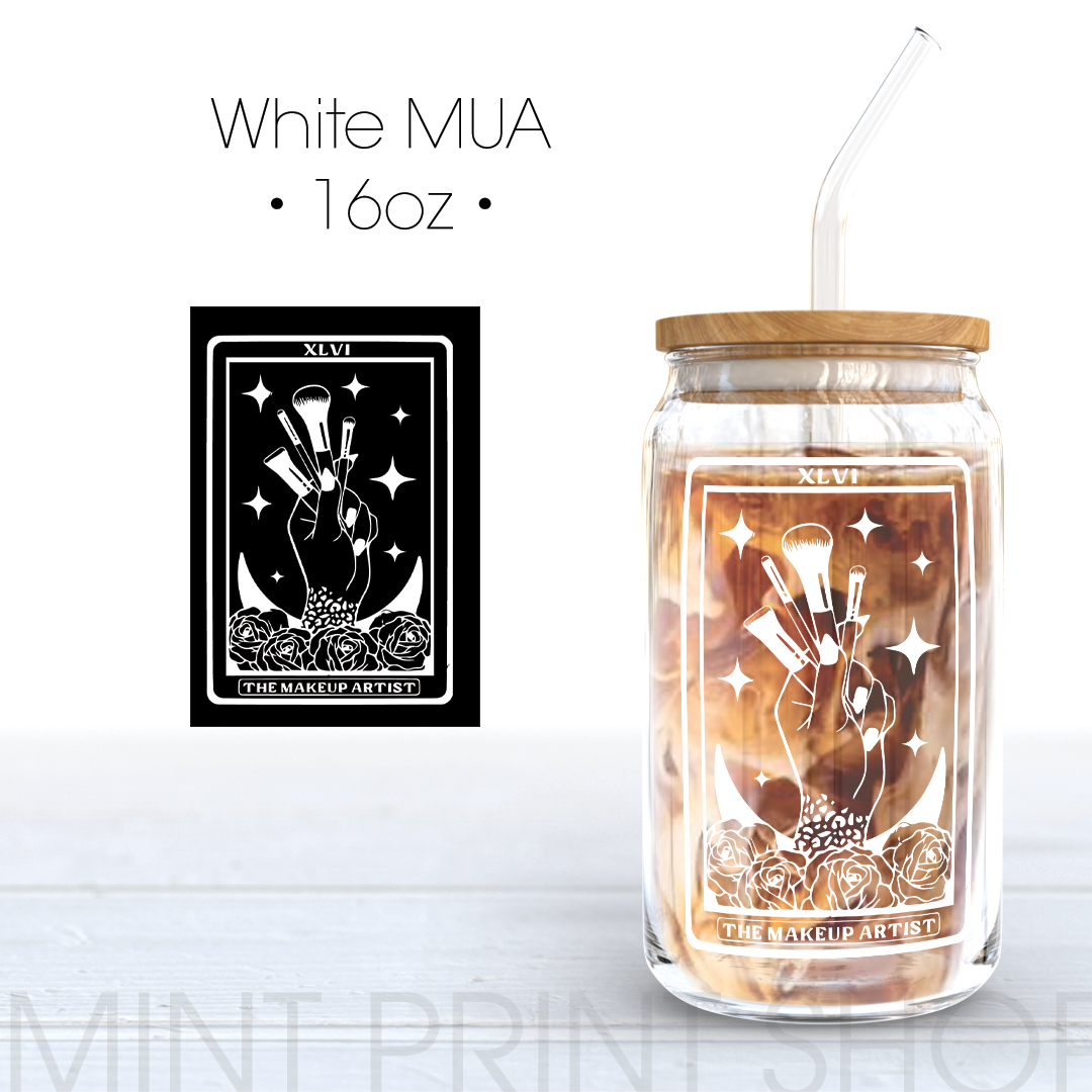 MUA in White | UV DTF Decal