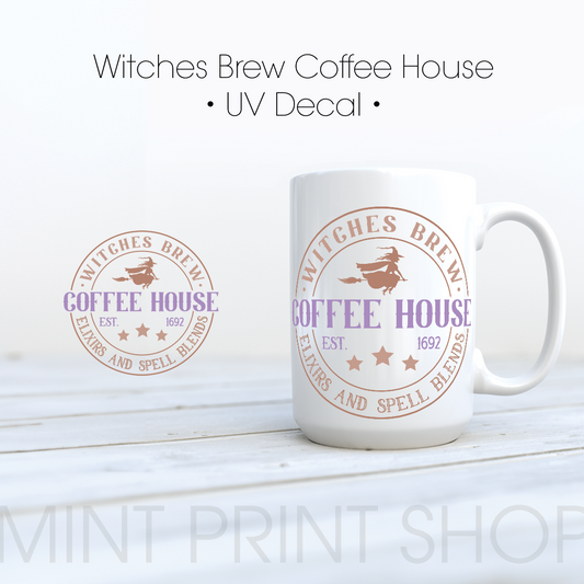 Witches Brew Coffee House |  UV DTF Decal