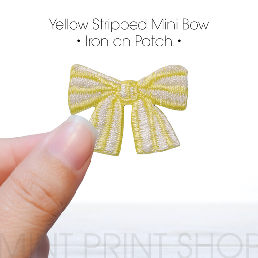 Yellow Mini Bow | Embroidery Patch