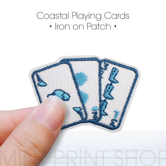 Coastal Playing Cards Embroidery Patch