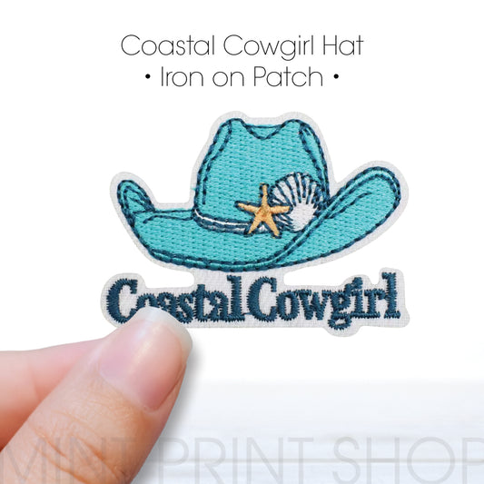 Coastal Cowgirl Hat Embroidery Patch